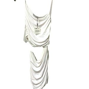 Zara White Strapless Dress